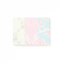 Notas de post-it do papel de parede do vintage