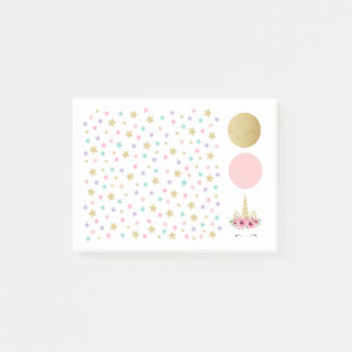 Bloco Post-it Notas de post-it do unicórnio 4 x 3