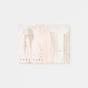 Bloco Post-it Notas de post-it Dourados cor-de-rosa