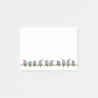 Bloco Post-it Notas de post-it paranóides dos colibris