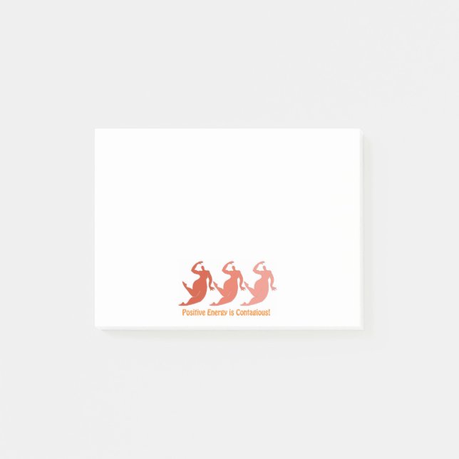 Bloco Post-it Notas de post-it positivas da energia (Frente)