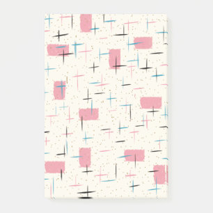 Bloco Post-it Notas de Posto de Padrão de Cor-de-Rosa Retroativ