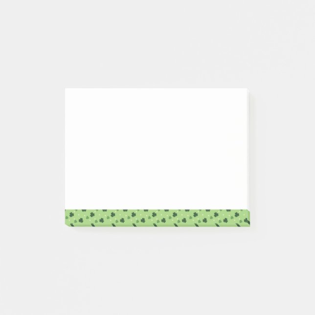 Bloco Post-it Notas de Posto do padrão Shamrock (Frente)