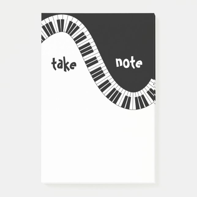 Bloco Post-it Notas de Posto Musical "Take Note" (Frente)