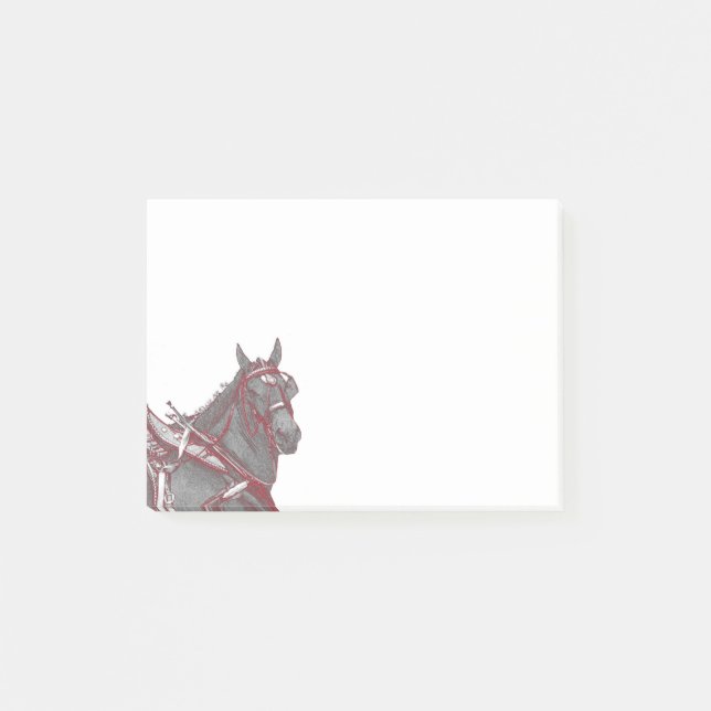 Bloco Post-it Notas de Posto Percheron (Frente)