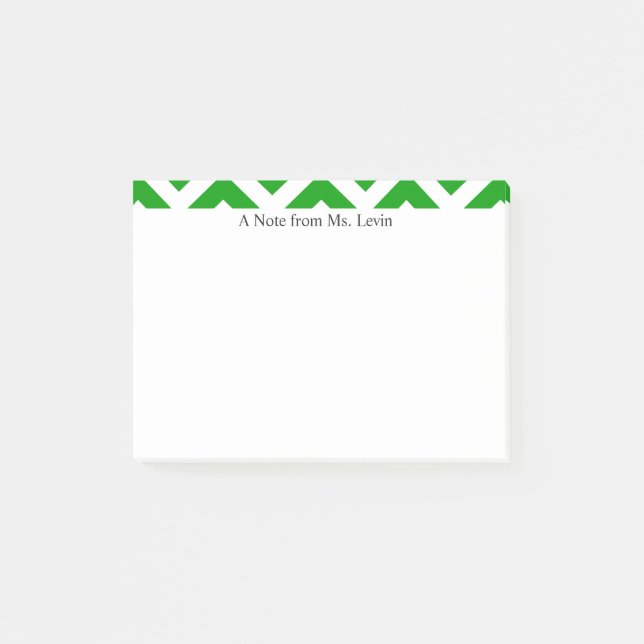 Bloco Post-it Notas de Posto Personalizadas das Linhas de Chevro (Frente)