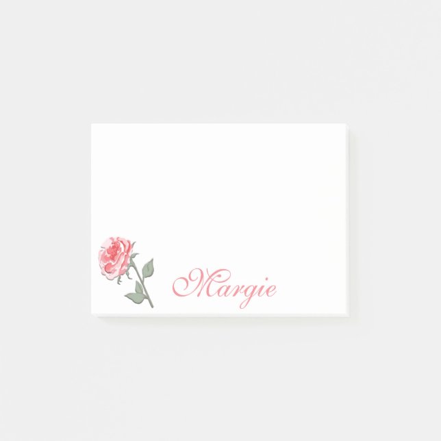 Bloco Post-it Notas de Posto Rosa Rosa Rosa Personalizada (Frente)