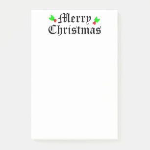 Bloco Post-it Notas de Posto sobre Feriados de Natal Feliz