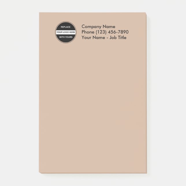 Bloco Post-it Notas do adesivo do Office Logo comercial (Frente)