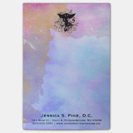 Bloco Post-it Notas do Cargo-it® da quiroterapia da aguarela