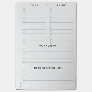 Bloco Post-it Notas do Cargo-It® de ToDo múltiplo
