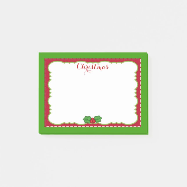 Bloco Post-it Notas do Cargo-it® do tempo do Natal (Frente)