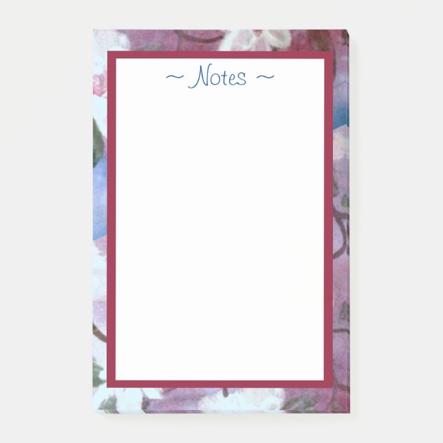 Bloco Post-it Notas do Office Designer de Cores-d-Água (Frente)