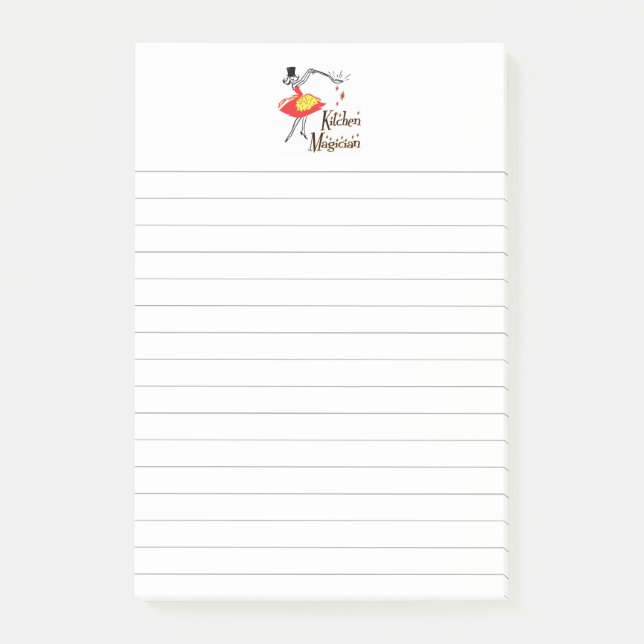 Bloco Post-it Notas do Posto Retro Links para Magos da Cozinha (Frente)