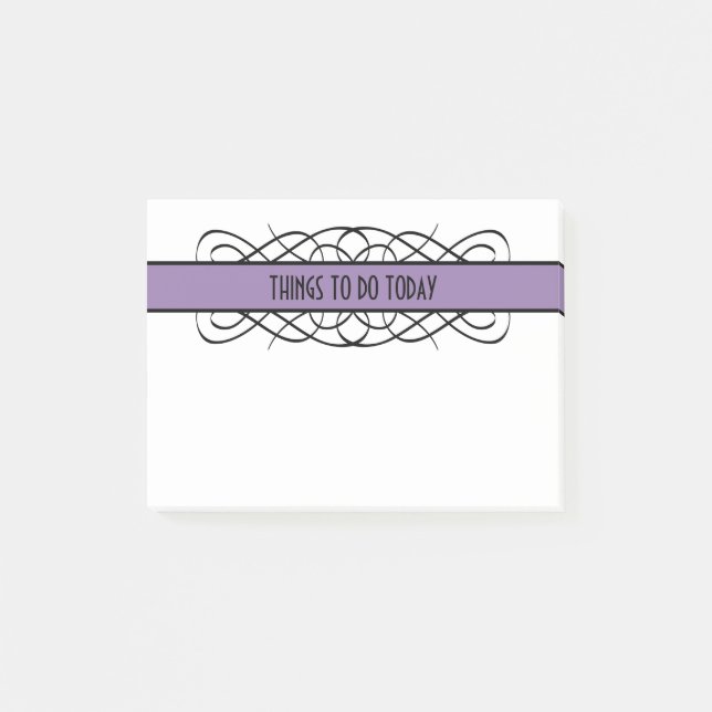 Bloco Post-it Notas florescentes de Deco Roxo (Frente)