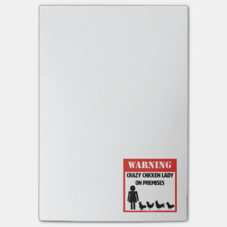 Bloco Post-it Notas loucas da senhora post-it da galinha