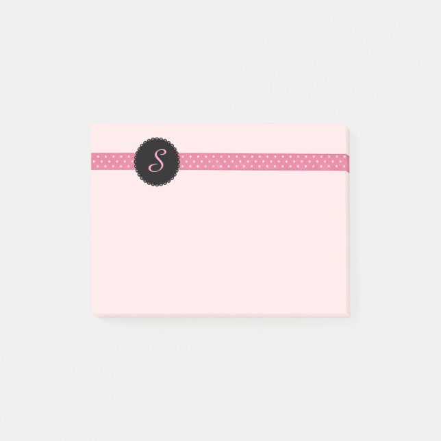Bloco Post-it Notas Monogrammed feitas sob encomenda do (Frente)