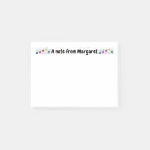 Bloco Post-it Notas Musicais Personalizar Funcionarios Musical
