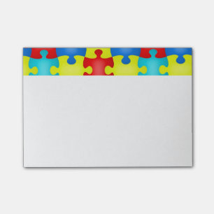 Bloco Post-it Notas pegajosas das notas de post-it do autismo