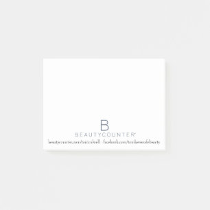 Bloco Post-it Notas pegajosas de Beautycounter para consultantes
