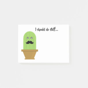 Bloco Post-it Notas pegajosas do cacto do bigode