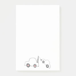 Bloco Post-it Notas pegajosas do reboque do amor