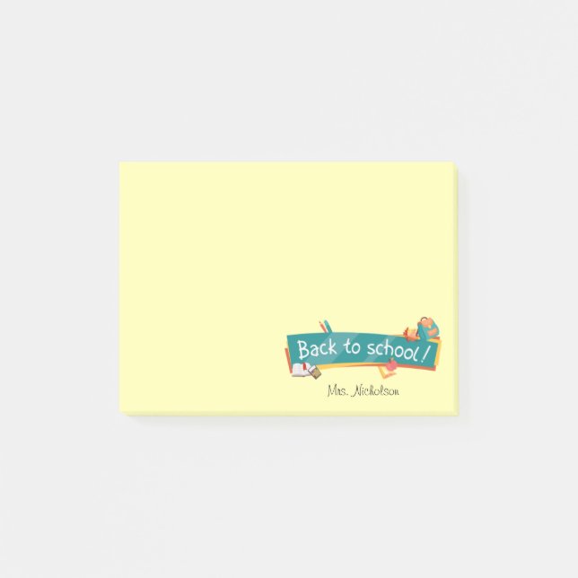 Bloco Post-it Notas Post-it® para Professores de Volta às Aulas (Frente)