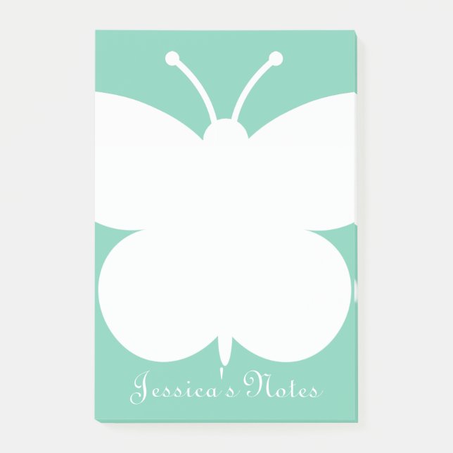 Bloco Post-it Notas Post-it® personalizadas com borboleta fofa (Frente)