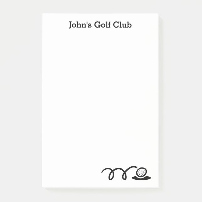 Bloco Post-it Notas Post-it® personalizadas para clube de golfe (Frente)