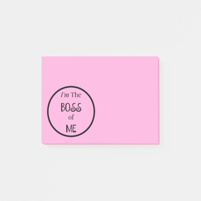 Bloco Post-it Notepad do Chefe Rosa do Mim (Frente)
