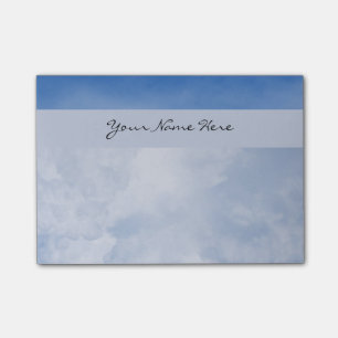 Bloco Post-it Nuvens e céu azul macios personalizados