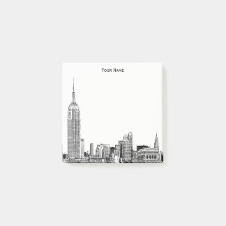 Bloco Post-it NYC Skyline DIY BG Color