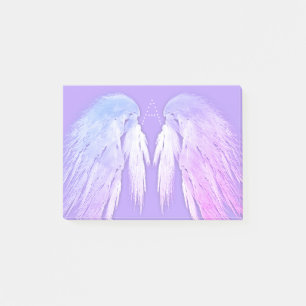 Bloco Post-it O ANJO VOA o monograma roxo feericamente