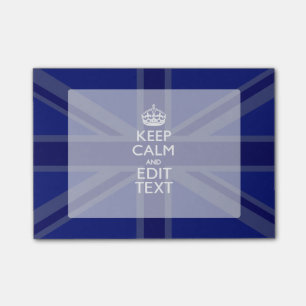 Bloco Post-it O azul da meia-noite mantem a calma e o seu texto