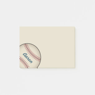 Bloco Post-it O basebol personalizado ostenta o presente das