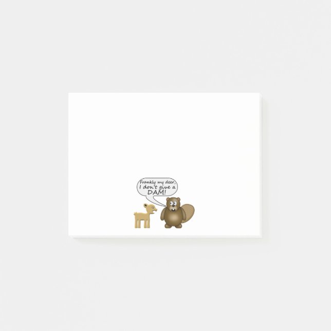 Bloco Post-it O castor não dá uma represa (Frente)