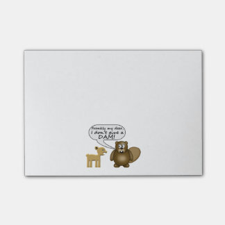 Bloco Post-it O castor não dá uma represa