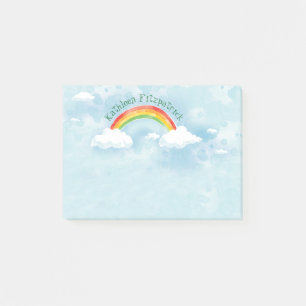 Bloco Post-it O céu do arco-íris adiciona 4x3 conhecido