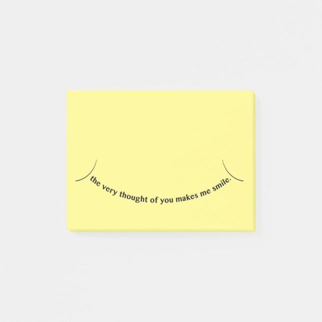 Bloco Post-it O pensamento de você post-it (Frente)