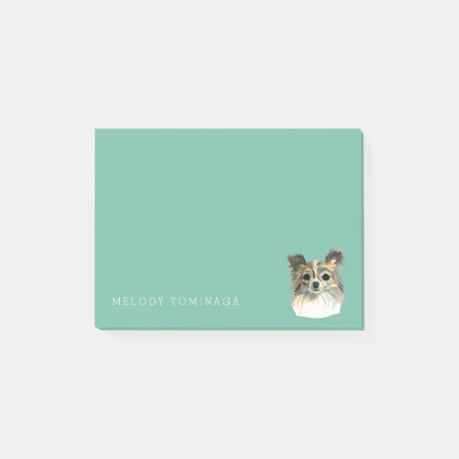 Bloco Post-it O retrato bonito | da aguarela da chihuahua (Frente)