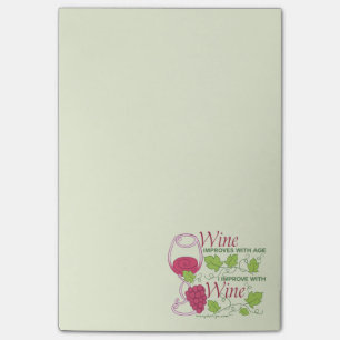 Bloco Post-it O vinho melhora com idade