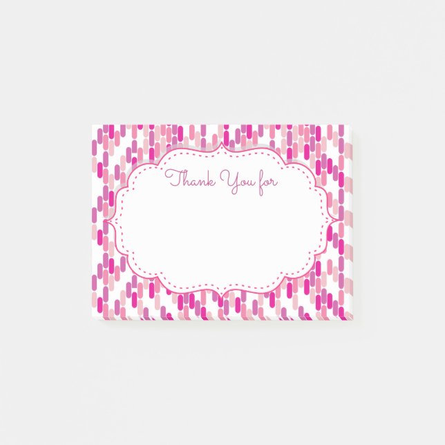 Bloco Post-it Obrigado notas pegajosas (Frente)