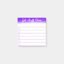 "Obtenha" notas de post-it feitas material da