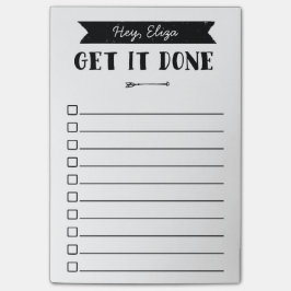 Bloco Post-it Obter a Lista de Tarefas Concluídas | Seta | Nome