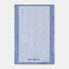 Bloco Post-it Olhar da sarja de Nimes e seu nome