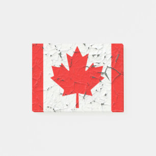 Bloco Post-it Olhares vermelhos canadenses da pintura da casca
