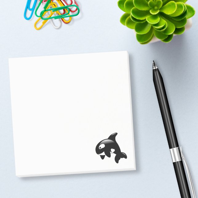 Bloco Post-it Orca Whale em Branco (Criador carregado)