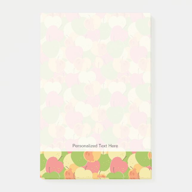 Bloco Post-it Ornamento com maçãs (Frente)