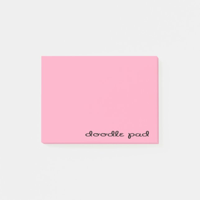 Bloco Post-it Pad Rosa de Portas (Frente)