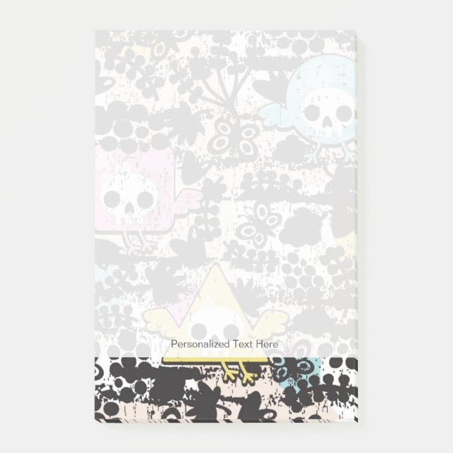 Bloco Post-it Padrão de aves loucas (Frente)